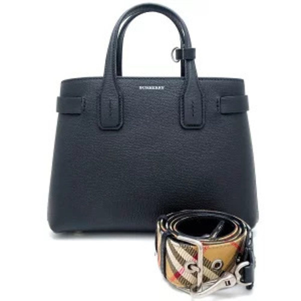 BURBERRY Banner Leather Bag Black - Picture 9 of 9
